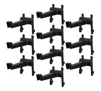 GARVALON Lot de 10 Crochets Robustes pour Panneau Perforé en Plastique Noir, Crochets Utilitaires pour Étagères Suspendues, Fixation Stable pour Rangement Mural D’outils en