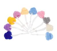 GARVALON Lot de 10 Mini Chapeaux Tricotés Ajustables en Laine pour Poules Ornements Colorés pour Animaux de Compagnie Décorations Festives pour Fêtes et Portraits
