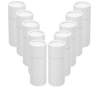 GARVALON Lot de 10 Tubes Cylindriques en Carton Kraft Blanc Perlé 20 Ml Boîtes D'emballage Rondes pour Thé en Vrac, Bijoux et Présents, Tubes D'expédition Standard Compacts pour Loisirs