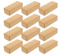 GARVALON Lot de 12 Boîtes Pliables en Papier Kraft Brun 115 X 38 X 37 CM pour Rangement Huiles Essentielles Rouges à Lèvres et Parfums Coffret Présent Pratique et Décoratif pour