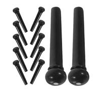 GARVALON Lot de 12 Chevilles de Chevalet en Bois Foncé pour Guitare Acoustique et Folk Épingles de Guitare Cordes Accessoires de Pont de Rechange pour Country Folk