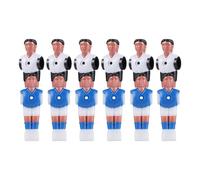 GARVALON Lot de 12 Figurines de Joueurs de Foot en ABS Taille Standard Couleurs Noir/Blanc et Noir/Bleu Accessoires Solide pour Remplacement Foot Modèle Mini Joueur de Football pour