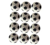 GARVALON Lot de 12 Mini Ballons de Football en Caoutchouc Décoratifs pour Maison de Poupée, Petites Boules Miniatures pour Micro-aménagement Paysager et Accessoires de Décor, pour Mini