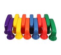 GARVALON Lot de 12 Téléphones Chuchoteurs en Plastique ABS Éducatif Coloré 6 Couleurs pour Tout-Petits Récepteur Compact et Léger Développement de L’Audition Concentration Jouets