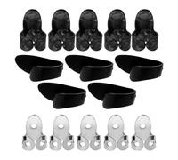 GARVALON Lot de 15 set de Médiators et Protège-Doigts pour Guitare en Acier Inoxydable et Celluloïd Comprendant 5 Médiators Pouce Noirs Accessoires pour Guitare Électrique Banjo et Ukulélé