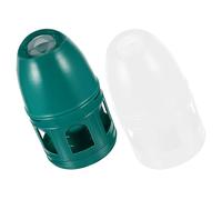 GARVALON Lot de 2 Abreuvoirs pour Pigeons 3L Plastique Robuste Blanc et Vert Distributeurs d'eau Compacts pour Cages à Oiseaux d'Intérieur Mangeoire et Récipient d'eau pour Oiseaux de