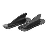 GARVALON Lot de 2 Ailerons de Paddle Gonflables en PVC Noirs 64 CM - Accessoire D’Équilibrage pour Planche de Surf Diviseur D’Eau pour Canoë et Stand-Up Paddle Outil de Stabilité et