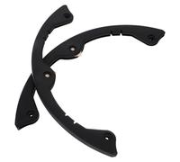 GARVALON Lot de 2 Barres de Protection pour Snowboard Taille Moyenne 3 Trous en Pbt Noir Protège-Bords Incurvés Tête et Queue Bande Anti-Chocs pour Équipement de Protection Snowboard et