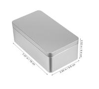 GARVALON Lot de 2 Boîtes à Thé en Métal Rectangulaires Argentées Boîte à Bonbons Portable en Fer-Épais avec Couvercle Lisse Rangement la Cuisine pour Biscuits Café et Épices Présent
