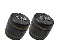 GARVALON Lot de 2 Bouchons de Bouteille de Vin Noirs Cadenas à Combinaison 3 Chiffres Scellant Hermétique pour Whisky et Spiritueux Protection Antifuie Maison le Restaurant Voyage