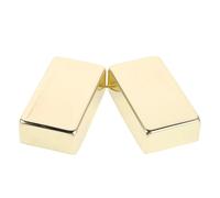 GARVALON Lot de 2 Capots de Micros Humbucker pour Guitare Électrique Boîtier Métallique en Cuivre Protection Intégrale Couleur Dorée Compatible Style Classique Accessoire Remplacement