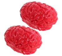 GARVALON Lot de 2 Cerveaux de Simulation Réalistes en Caoutchouc Souple pour Halloween Accessoires de Farces et Décoration de Maison Hantée Jouets Amusants pour Fête Intérieure et