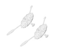 GARVALON Lot de 2 Cuillères à Absinthe en Acier Inoxydable 304 Passoire Ajourée à Trous Cuillère Filtre Multifonction pour Bar et Usage Domestique pour Filtrer Sucre et Glaçons