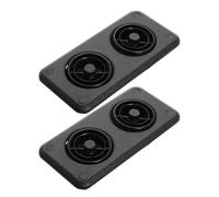 GARVALON Lot de 2 Déflecteurs d'Air Noirs pour Ventilation de Toit de Bus Couvercles de Sortie de Climatisation pour Camping-Car Accessoires de Ventilation Auto Distribution Uniforme du