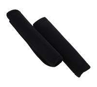 GARVALON Lot de 2 Housses de Poignées pour Poussette Bébé Manchons Doux Fermeture Auto-Agrippante Protection Hiver pour Accoudoirs et Guidon Taille Standard Noir Entretien Facile