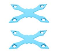 GARVALON Lot de 2 Joints de Protection Anti-enfoncement en Aluminium Bleu pour Plateau de Longboard, Vis Hexagonales Internes, Kit Matériel Skateboard pour Stabilité et Flexibilité