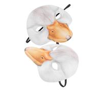 GARVALON Lot de 2 Masques de Canard Blancs en Eva, Demi-visage, Masque Amusant et Cosplay Animal pour Halloween, Carnaval, Bal Masqué et Fêtes Déguisées, Accessoires de Costume Originaux