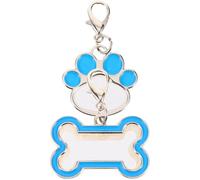 GARVALON Lot de 2 Médailles d'Identité Personnalisées pour Chiens et Chats Plaques d'Identité en Acier Inoxydable Transfert Thermique Solide Étiquettes Métalliques Résistantes aux