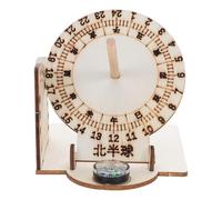 GARVALON Lot de 2 Modèles Scientifiques de Cadran Solaire en Bois Éducatif D’Apprentissage Manuel Décoration Bois Aide Pédagogique pour Garçon et Filles Instrument Ancien de Mesure du