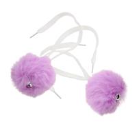 GARVALON Lot de 2 Pompons Duveteux pour Lacets de Patins à roulettes avec Clochettes, Accessoires Décoratifs Violets pour Patinage en Plein Air et Loisirs Sportifs