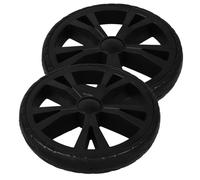 GARVALON Lot de 2 Roues Silencieuses en Plastique Robuste Grandes Roues de Rechange pour Chariot de Supermarché Pliable Adaptées pour Monter les Escaliers Kit de Roulettes pour Chariot