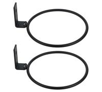 GARVALON Lot De 2 Supports pour Gammelles d'animaux en Métal Robuste avec Fixation À Visser Anneau Amovible pour Gamelle Support pour Station d'alimentation
