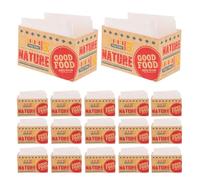 GARVALON Lot de 20 Boîtes à Sandwich en Papier Kraft Feuilles Anti-Graisse Emballage Alimentaire Jetable pour Hamburgers Toasts et Pâtisseries Plateau Pratique pour Restauration Rapide