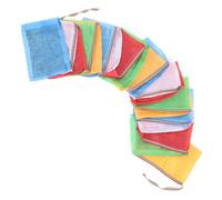 GARVALON Lot de 20 Drapeaux de Prière en Soie, 7 Mètres, 28x35 Cm, Drapeaux Colorés Cinq Couleurs pour Décoration Extérieure Jardin et Lieux de Culte, Accessoire Religieux Traditionnel