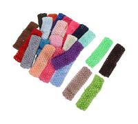 GARVALON Lot de 24 Bandeaux au Crochet pour Bébé Fille, Extensibles et Doux, Taille Adaptée Nourrisson et Tout-petit, Accessoires Cheveux Colorés pour Décoration et Tenue Couleur Aléatoire