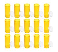 GARVALON Lot de 24 Flacons de Pilules Vides en Plastique Transparent avec Bouchon Étanche Piluliers de Voyage Compacts pour Organisation de Remède Distributeurs Portables pour