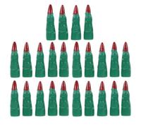 GARVALON Lot de 24 Manchons de Faux Ongles Halloween en Plastique Dur Vert Foncé Accessoires de Cosplay et Couverture D’Ongles Zombie pour Fête Déguisée et Décoration D’Ambiance