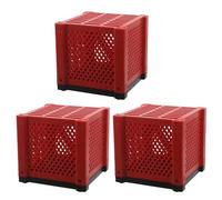 GARVALON Lot de 3 Boîtes à Média Filtrant Pure Cube pour Aquarium Cubes Purificateurs d'eau Rouges Cartouches Filtrantes pour Filtration de Petit Aquarium Accessoires Bassin