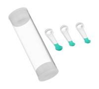 GARVALON Lot de 3 Embouts de Remplacement en Silicone Souple pour Cuillères d'Oreille Embouts Visuels Flexibles pour Extraction Douce du Cérumen Accessoire Hygiène Auriculaire Familial