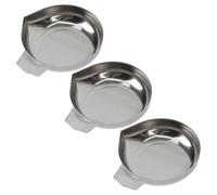 GARVALON Lot de 3 Plateaux de Pesée en Acier Inoxydable Petits Formats pour Balance Numérique Plateau de Pesée de Poudre Précis Accessoires pour Balances Électroniques Cuisine et