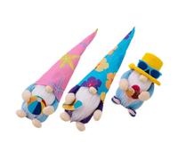 GARVALON Lot de 3 Poupées Gnomes D’été Décoration Plage Surf, Ballon de Plage et Glace, Figurines Nautiques Légères pour Bureau et Maison, Ornements Gnomes D’intérieur Été