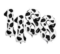 GARVALON Lot de 4 Ballons Aluminium Motif Vache pour 18E Anniversaire Chiffres 1 et 8 de 40 Pouces Décoration Fête à Thème Ferme et Animaux Accessoire Scène Festive