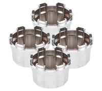 GARVALON Lot de 4 Cache-Écrous de Roue Universels Plats pour Remorque et Quad Protection Résistante à la Corrosion Fixation Sécurisée Accessoires Solide pour Enjoliveurs de Moyeu