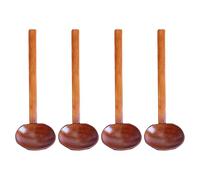 GARVALON Lot de 4 Cuillères à Soupe Ramen en Bois avec Long Manche Octogonal 21 X 7 X 3 CM Ustensiles Cuisine Asiatiques Polyvalents pour Soupes Nouilles et Fondues Finition Lisse