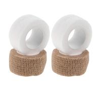 GARVALON Lot de 4 Protections pour Fermeture Éclair de Machine à Laver et Sèche-linge Manchons Anti-rayures 4,5 M X 2,5 Cm en Plastique Solide Beige et Blanc pour Accessoires Métalliques