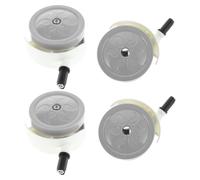 GARVALON Lot De 4 Roues De Rechange Pour Trotteur Bébé/Enfant Roues Universelles Mini-Roulettes Silencieuses Gris Clair En Polypropylène
