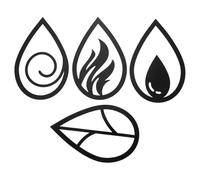 GARVALON Lot de 4 Stickers Muraux Autocollants en Acrylique Effet Miroir Goutte D’Eau Petit Format Couleur Noire Décoration DIY pour Chambre et Salon Décoration Murale Moderne et