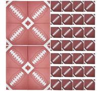 GARVALON Lot de 48 Serviettes de Table Rugby en Papier Absorbant Décorations de Fête Sportive Anniversaire et Événement Football Taille Standard Couleur Imprimée Vive Usage Jetable