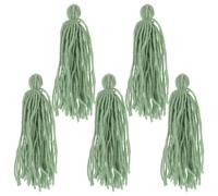 GARVALON Lot de 5 Balais à Franges pour Élevage de Poissons et Crevettes, Serpillière de Ponte Flottante Vert Saule, Fil de Laine, Accessoires Aquarium pour Reproduction en Bassin