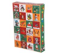 GARVALON Lot de 5 Boîtes Calendriers à Remplir pour Noël 24 Cases en Carton Numérotées Boîtes à Friandises Réutilisables et Rechargeables Emballages Présents Colorés pour Fêtes de Fin