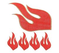 GARVALON Lot de 5 Écussons Thermocollants Brodés Flammes Rouge Appliques en Tissu pour Vêtements Patchs à Repasser 6X4 CM Décoration Mode et Réparation Textile Accessoires pour Jeans