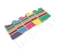 GARVALON Lot de 5 Housses pour Bouteilles de Bière Serapes Mexicaines à Rayures Arc-en-Ciel Mini Ponchos Décoratifs Multicolores pour Fête Cinco de Mayo et Décoration Festive