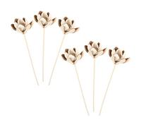 GARVALON Lot de 6 Bâtonnets Diffuseurs en Rotin Naturel 5 CM Tiges pour Diffuseur de Parfum D’Ambiance et Fleurs Décoratives Recharge Parfumée pour Maison et Bureau