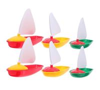 GARVALON Lot de 6 Jouets de Plage pour Garçon et Filles Voiliers en Plastique Colorés Tailles Variées Jouets Aquatiques Ludiques pour Piscine et Sable pour Jeux Couleur Aléatoire