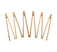 GARVALON Lot de 6 Pinces en Bois Montessori pour Motricité Fine Jouets Sensoriels Éducatifs pour Bébés Outils D’Éveil Préscolaire en Bois Naturel pour Perles et Haricots Activités