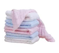 GARVALON Lot de 6 Serviettes d'Allaitement en Coton Pur pour Bébé 30X30 CM 3 Couleurs Carrées et Absorbantes pour Visage Bain et Alimentation Quotidienne
